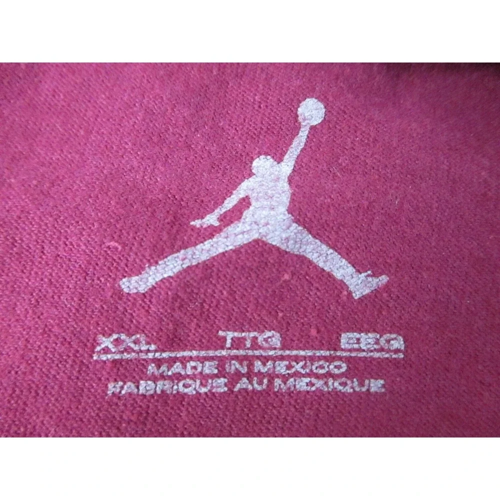 Air Jordan T Shirt Mens XXL Red Short Sleeve Favs Shoes Graphic Jumpman‎ 2XL